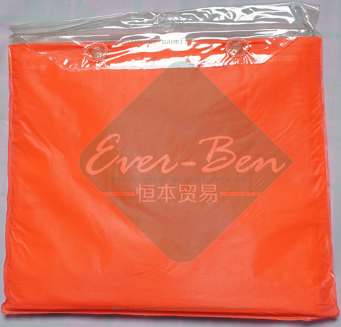 Orange red womens rain poncho packable pouch